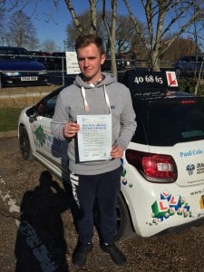 Another 1st time test pass with Excel/IOW Driving Academies.