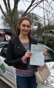 Lauren Burgess first time test pass with the IOW & Excel Driving Academy