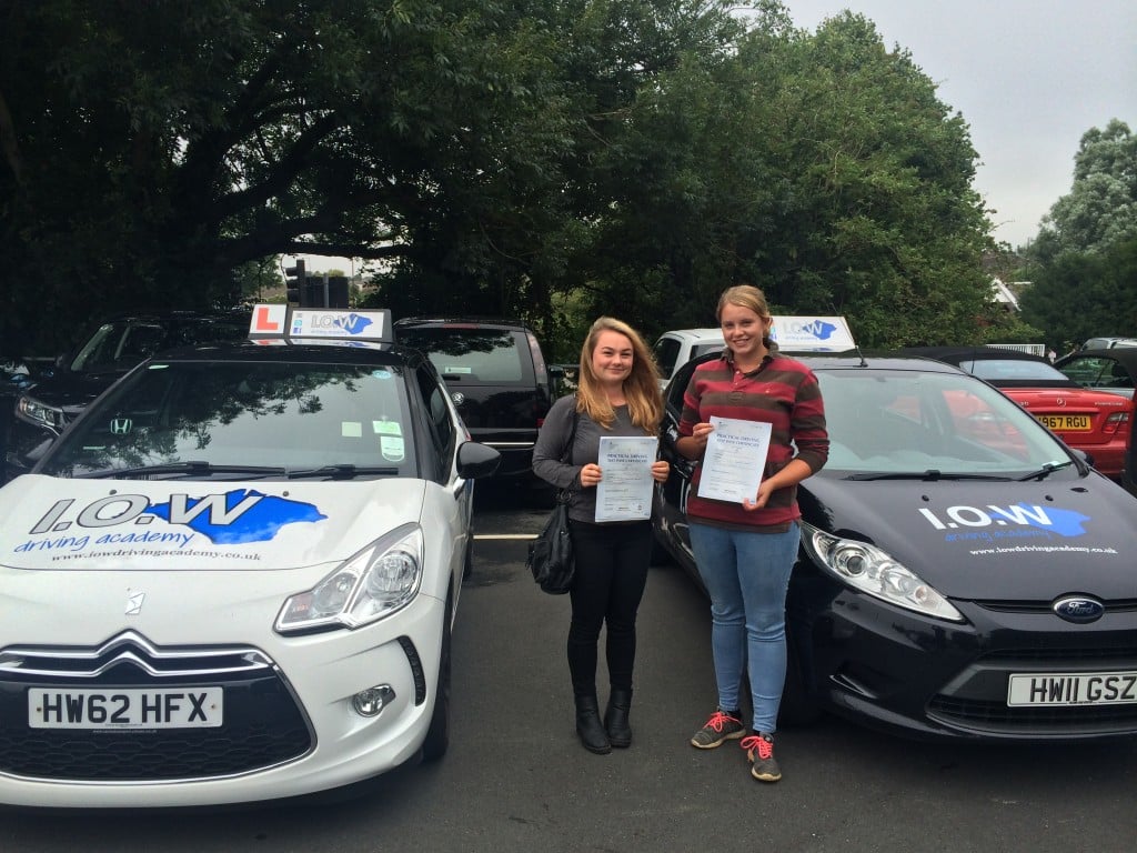 Danni & Amber having passed their driving tests first time. Well Done