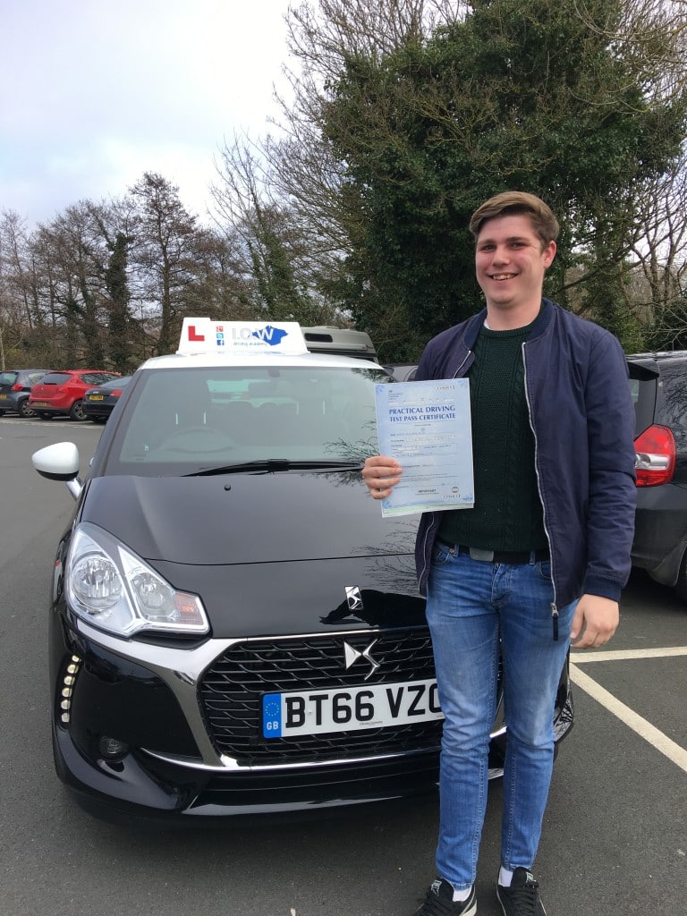 Billy Rose 1st Time test pass 16th March 2017 with the IOWDA