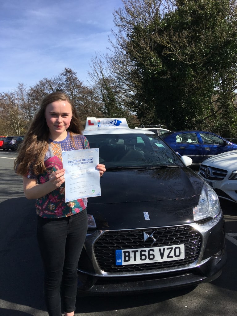 Hannah Cranshaw passes first time with only 3 minors. Way to go Hannah