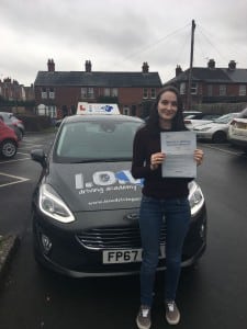 Victoria celebrates her 1st time pass with the IOWDA
