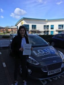 Isobel passes 1st Time with only 2 faults